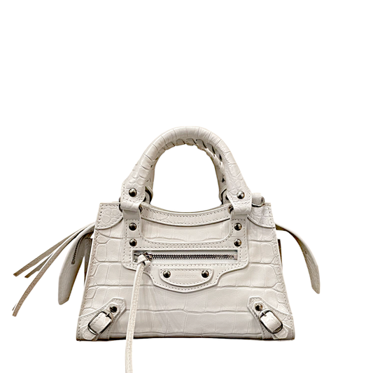 Balenciaga Neo Classic City Mini Croc-Embossed Leather Handbag