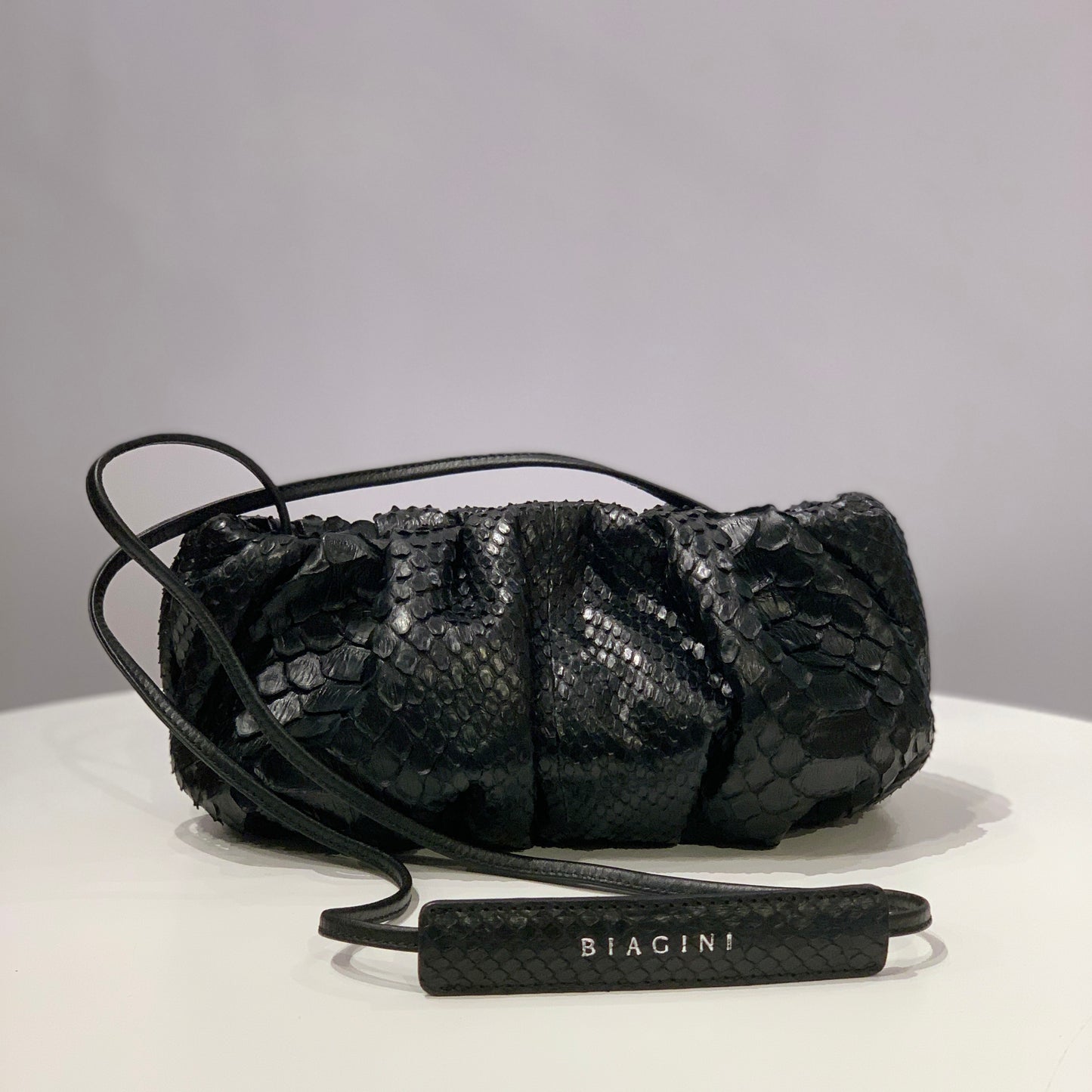 Biagini Pillow Niche Clutch Handbag in Python