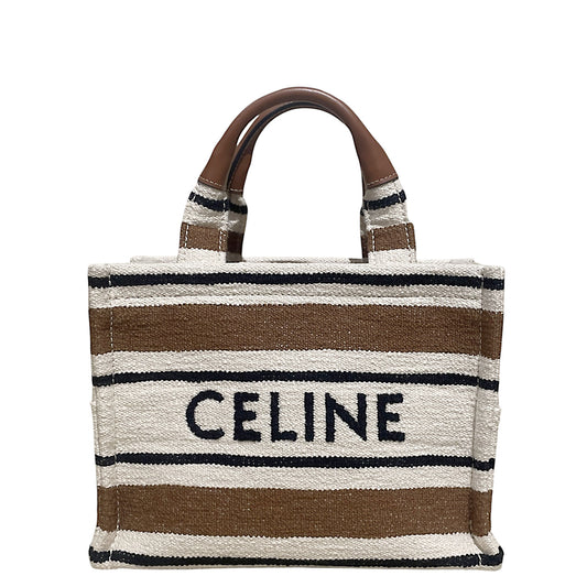 Celine Jacquard Cabas Thais in Striped Textile