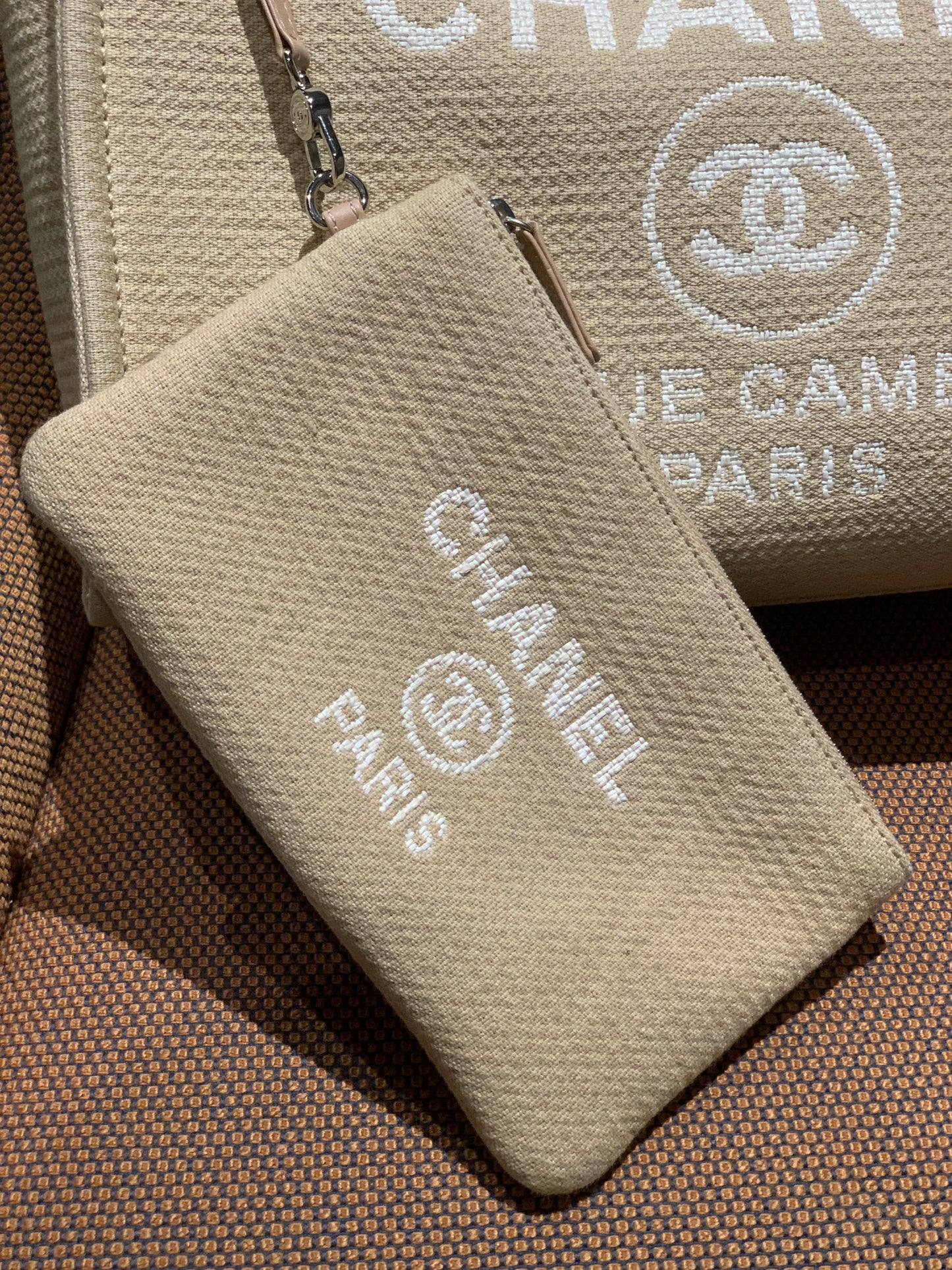 Chanel Deauville Canvas Tote Bag