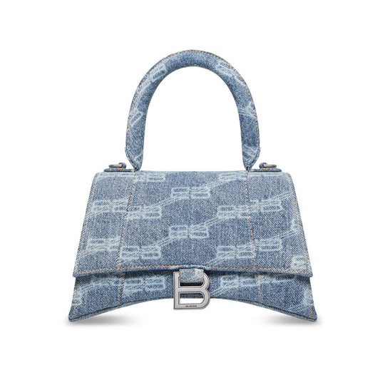 Balenciaga Hourglass Handbag in BB Monogram Denim