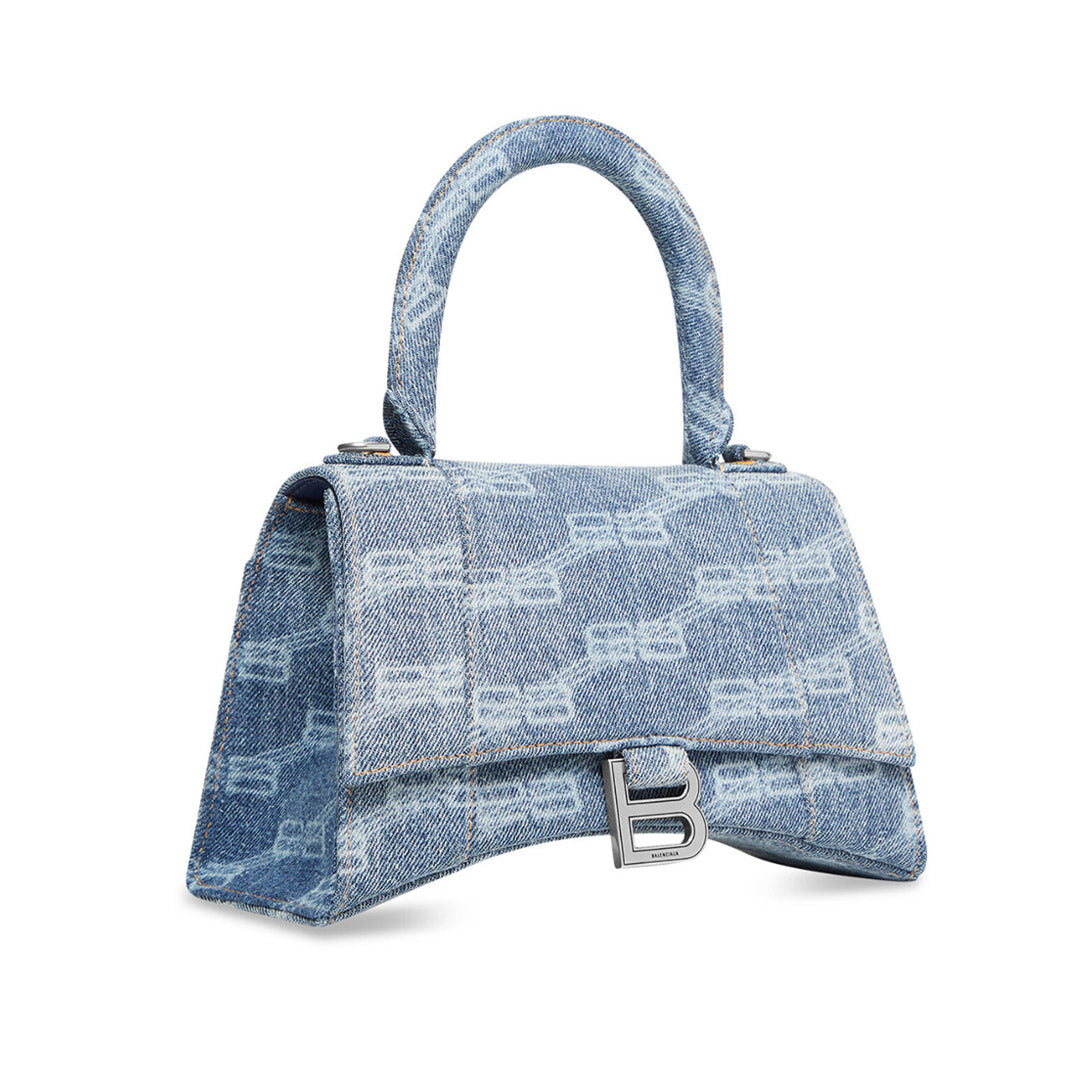 Balenciaga Hourglass Handbag in BB Monogram Denim