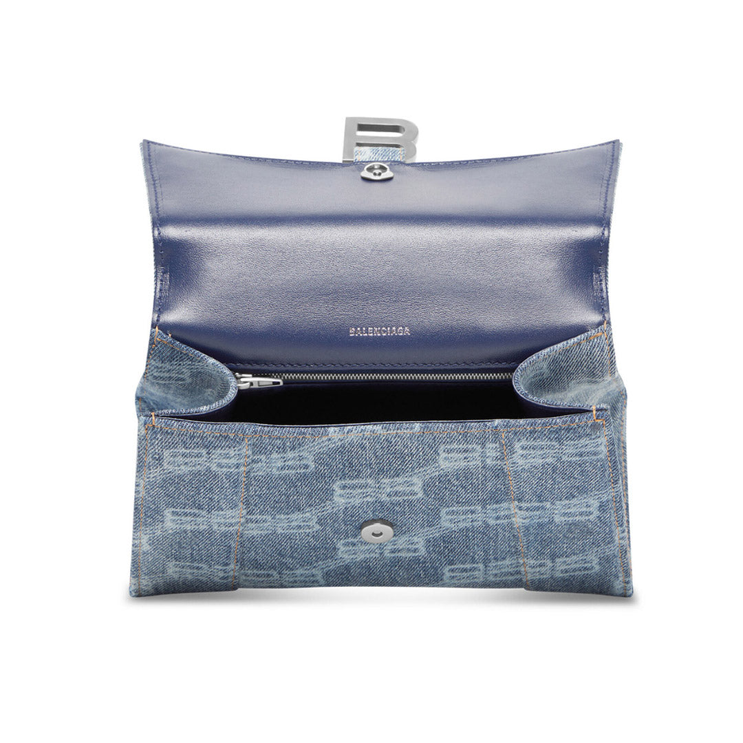 Balenciaga Hourglass Handbag in BB Monogram Denim