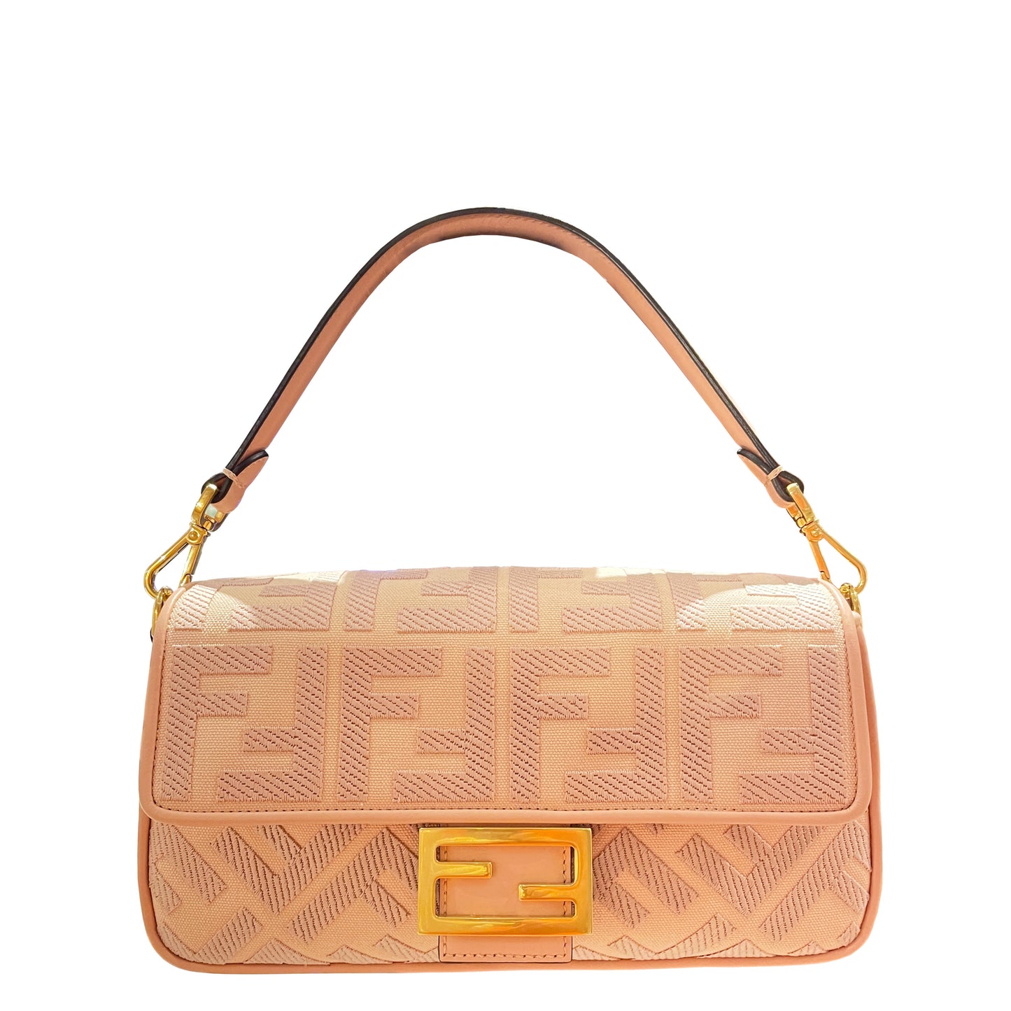 Fendi Baguette in Canvas Vitello with FF Filo Embroidery