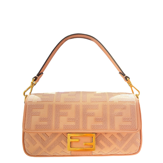 Fendi Baguette in Canvas Vitello with FF Filo Embroidery