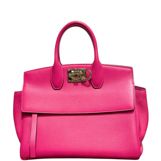 Ferragamo Studio Bag in Calfskin with Removable Leather Clutch