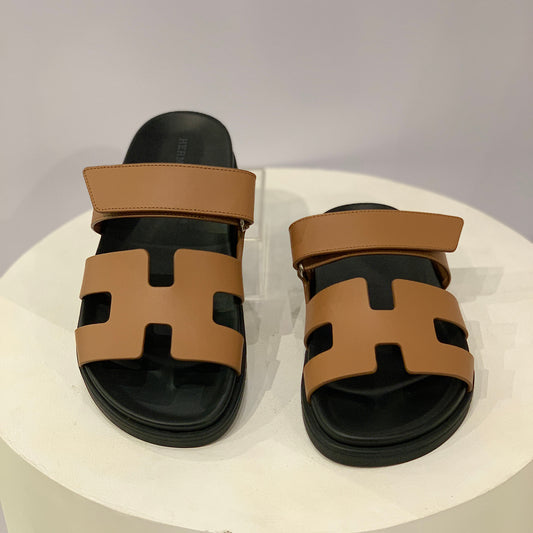 Hermès Chypre Sandals in Calfskin Leather