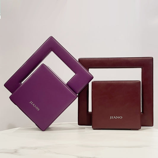 Jiano Square Bag in Vegetable Leather