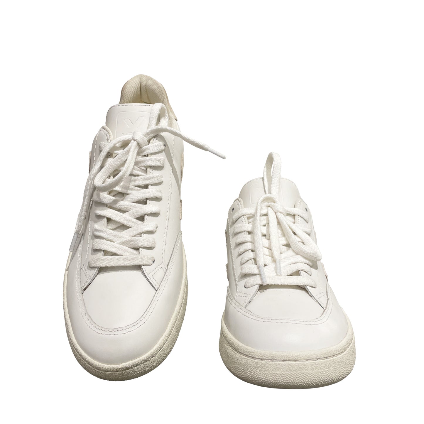Veja V-12 Leather and Suede Sneakers