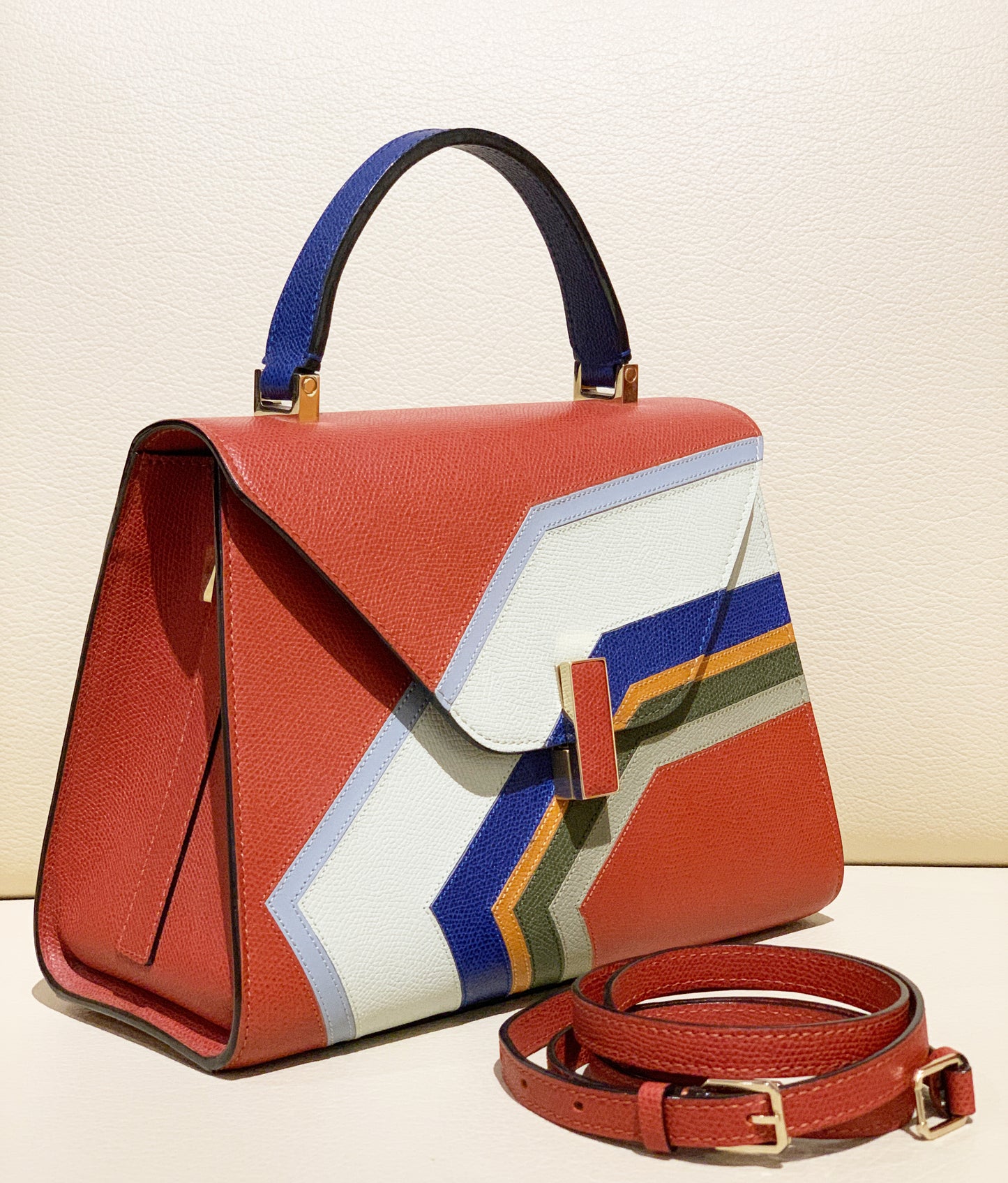 Valextra Iside Intarsia - Limited Edition MarVles Edge Handbag