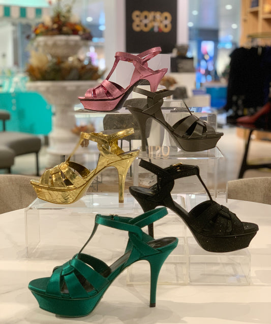 YSL Tribute Platform Sandals - Medium Heels