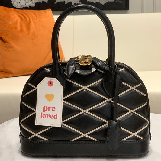 Louis Vuitton Alma BB Lambskin Malletage Handbag