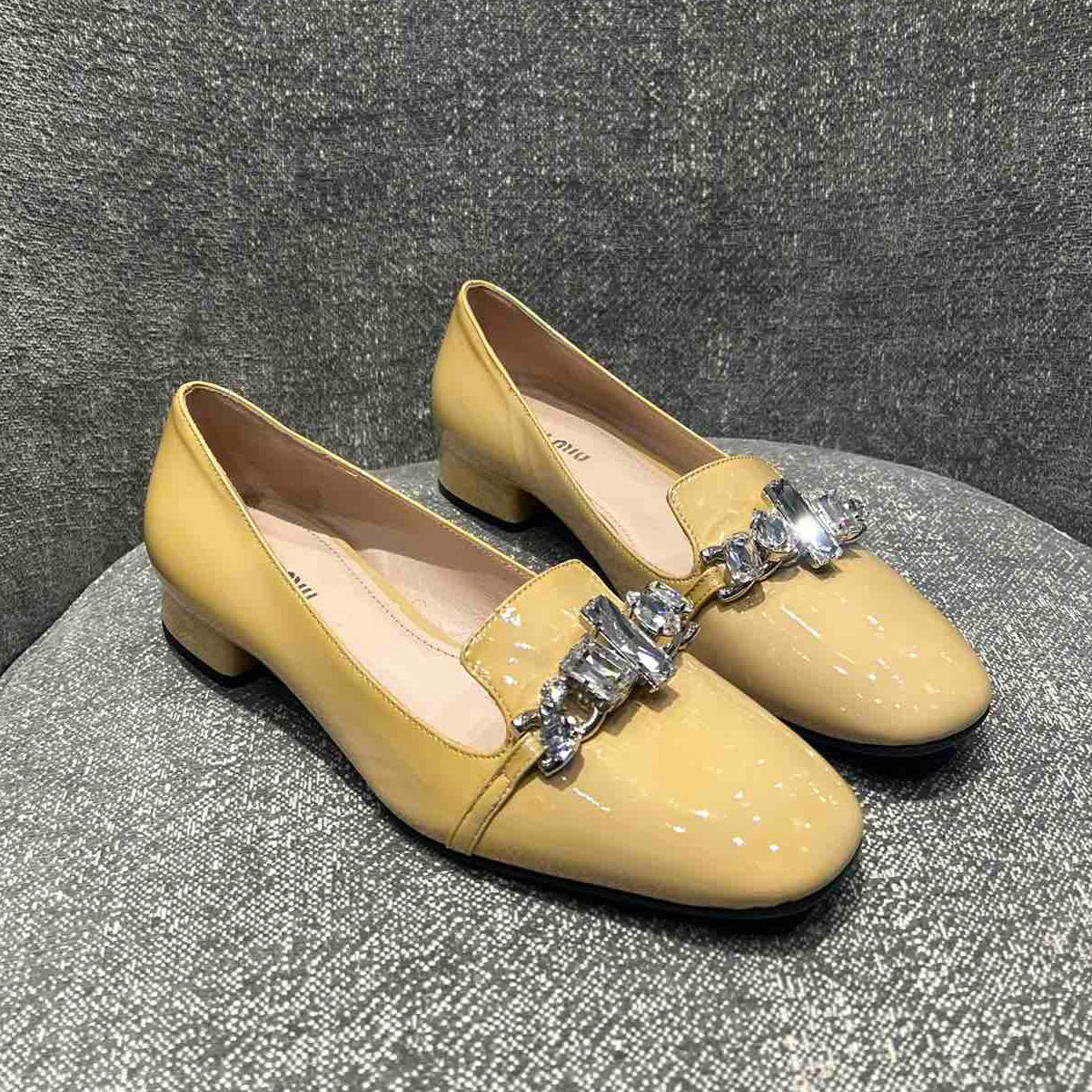 MIU MIU LOAFER PATENT WITH GEMS - Size 38