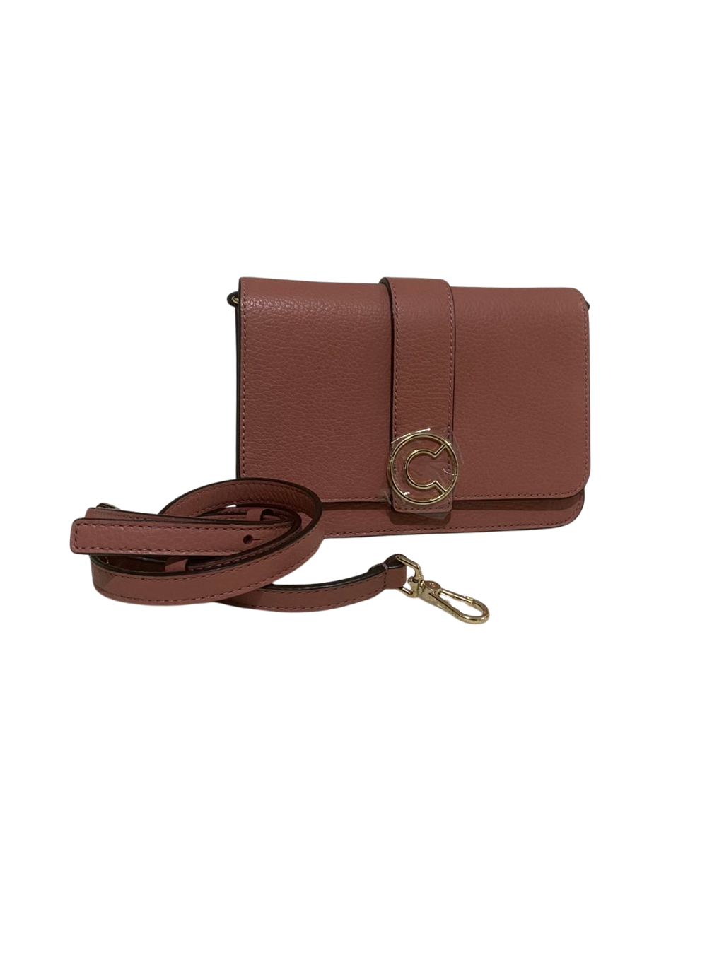 Coccinelle Tulip Shoulder Bag in Hammered Leather