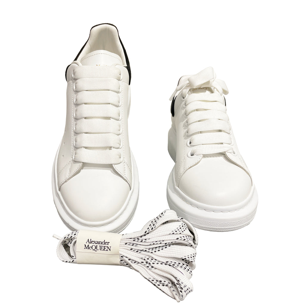Alexander McQueen Women's Oversized Sneaker in Calf Leather and Suede