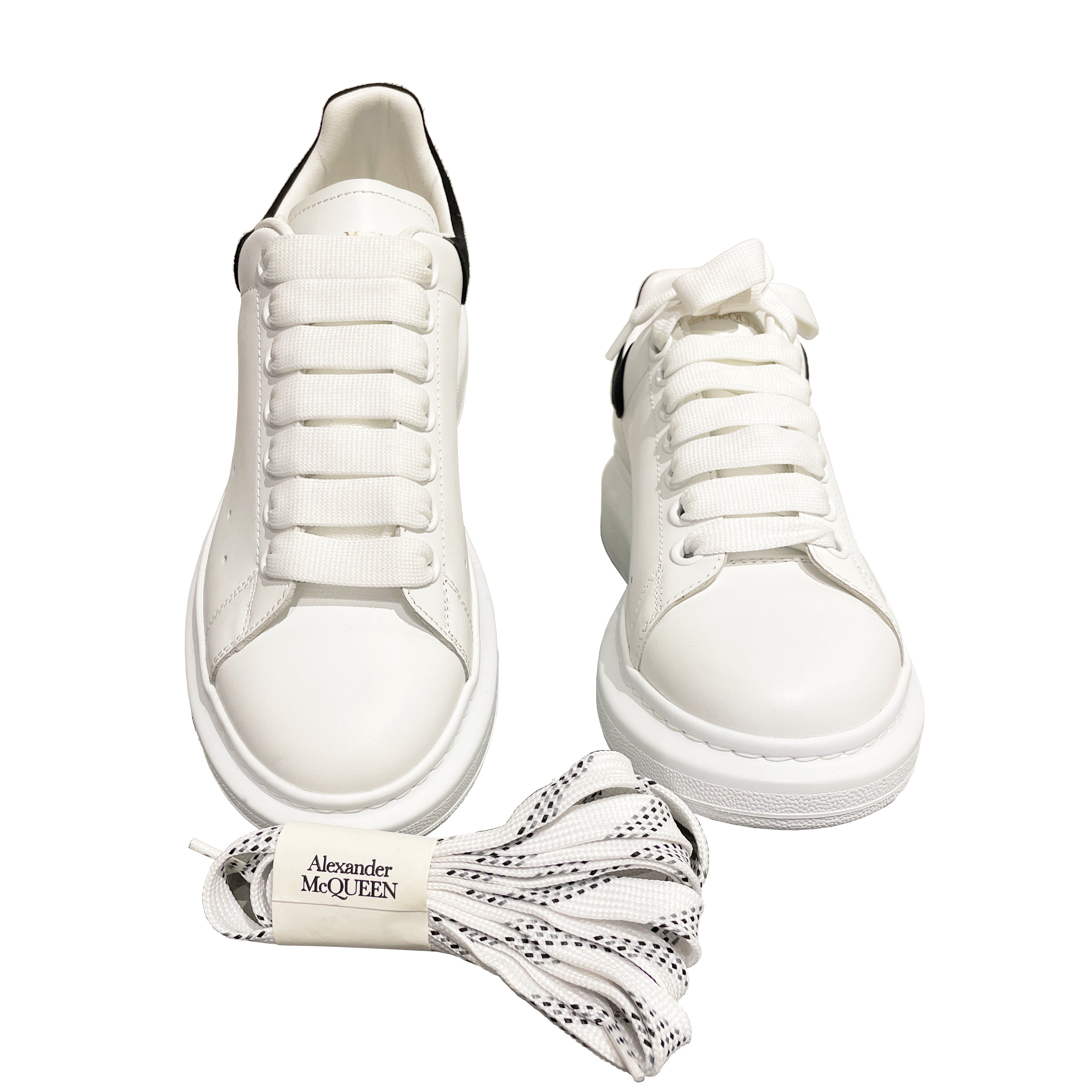 Alexander McQueen Women's Oversized Sneaker in Calf Leather and Suede