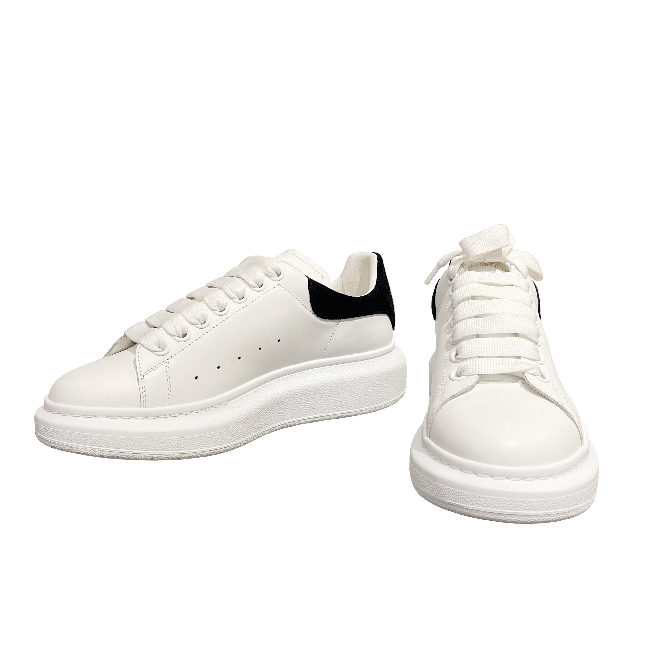 Alexander McQueen Women's Oversized Sneaker in Calf Leather and Suede