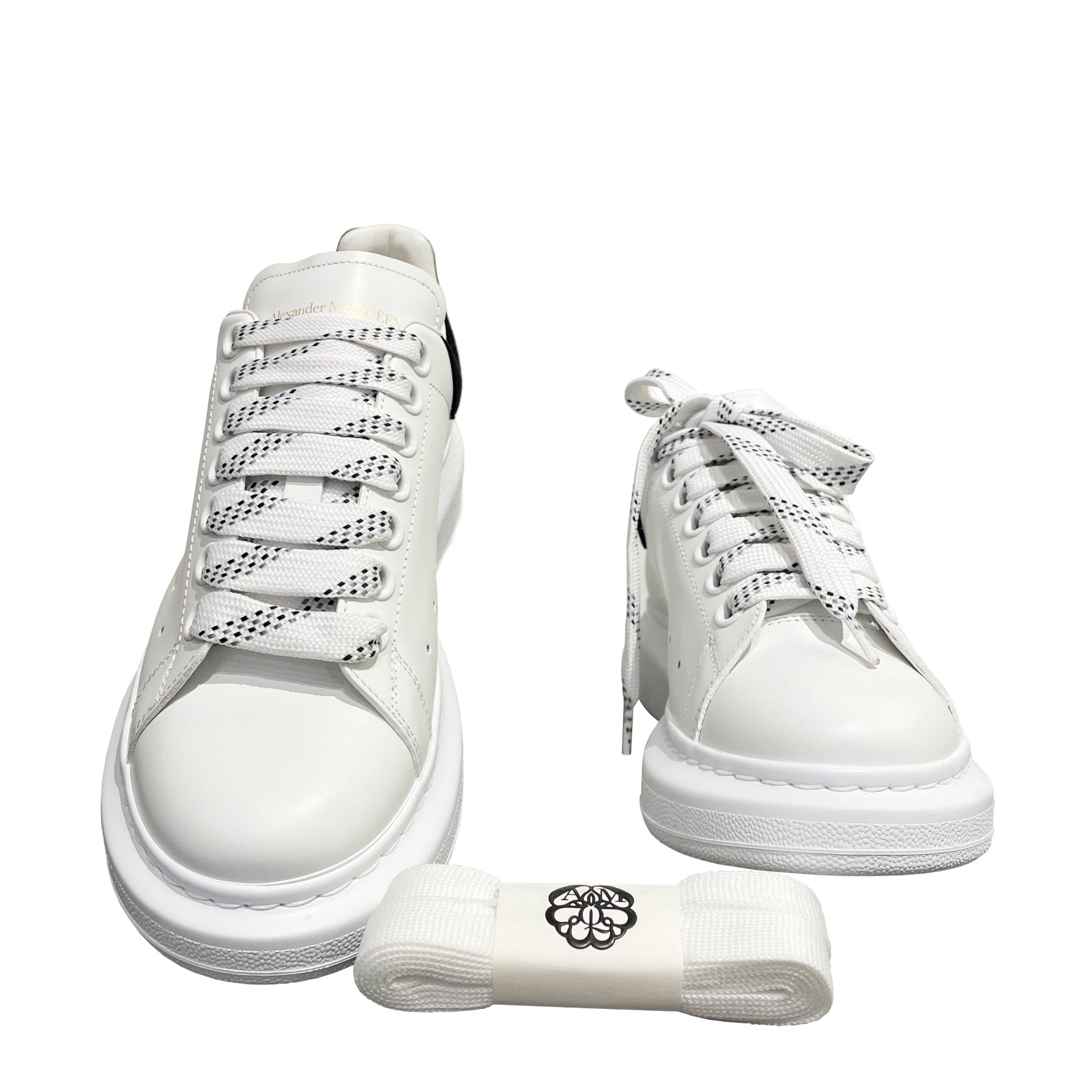 Alexander McQueen Women's Oversized Sneaker in Calf Leather and Suede