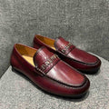 BALMAIN METAL LOGO HOMBRE LEATHER Loafers - Size 42