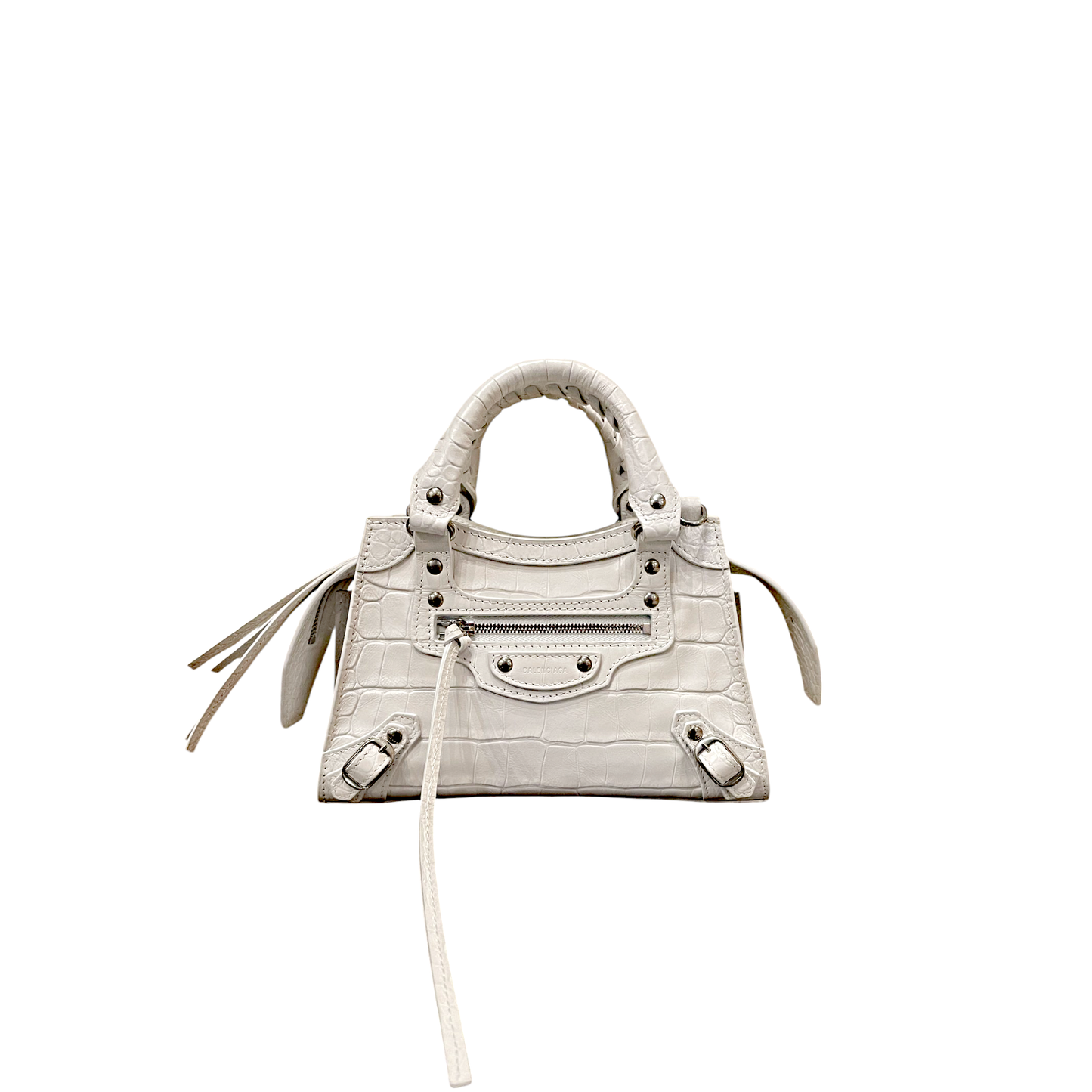 Balenciaga Neo Classic City Mini Croc-Embossed Leather Handbag