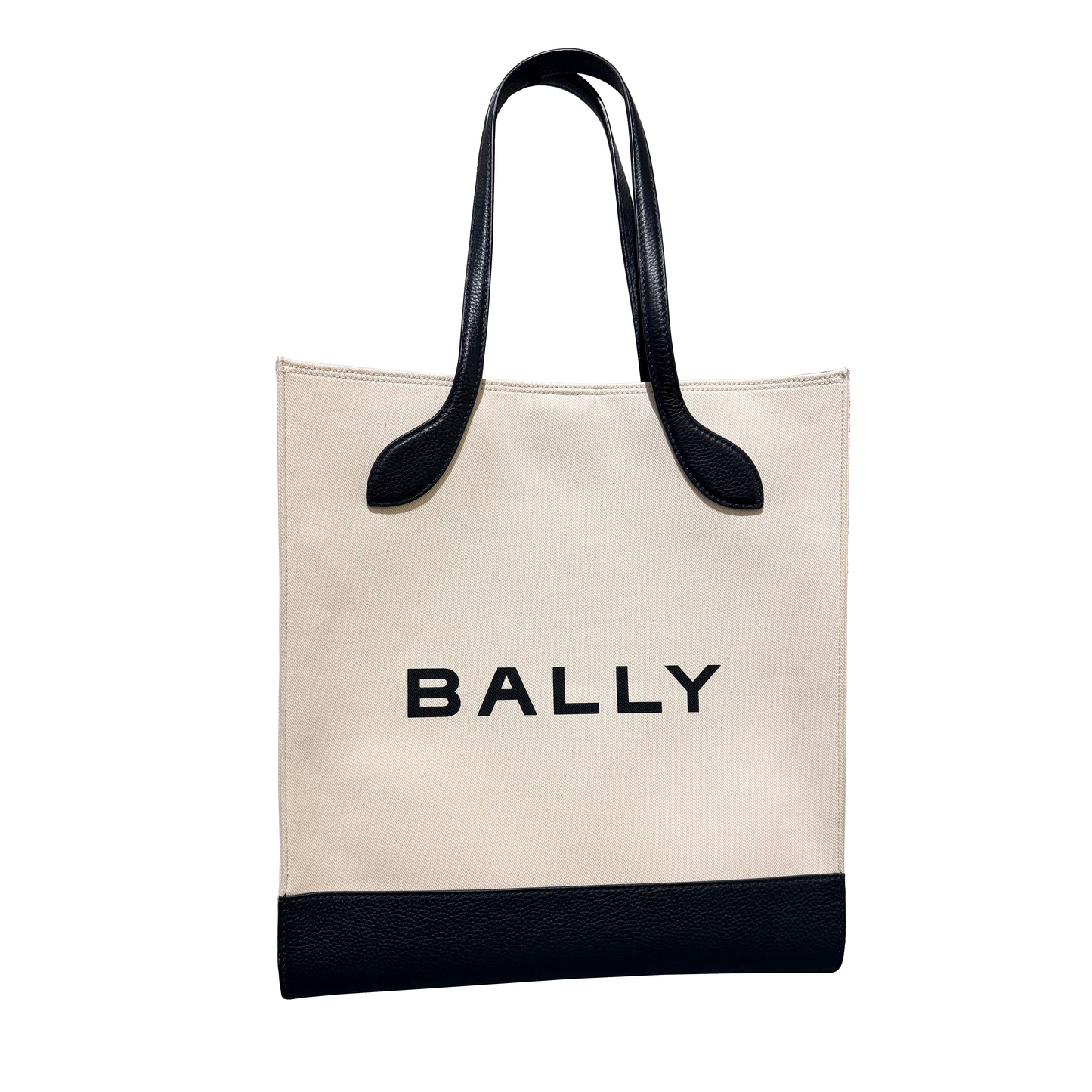 Bally Keep On Bar Tote Bag in Canvas with Grained Leather Trim