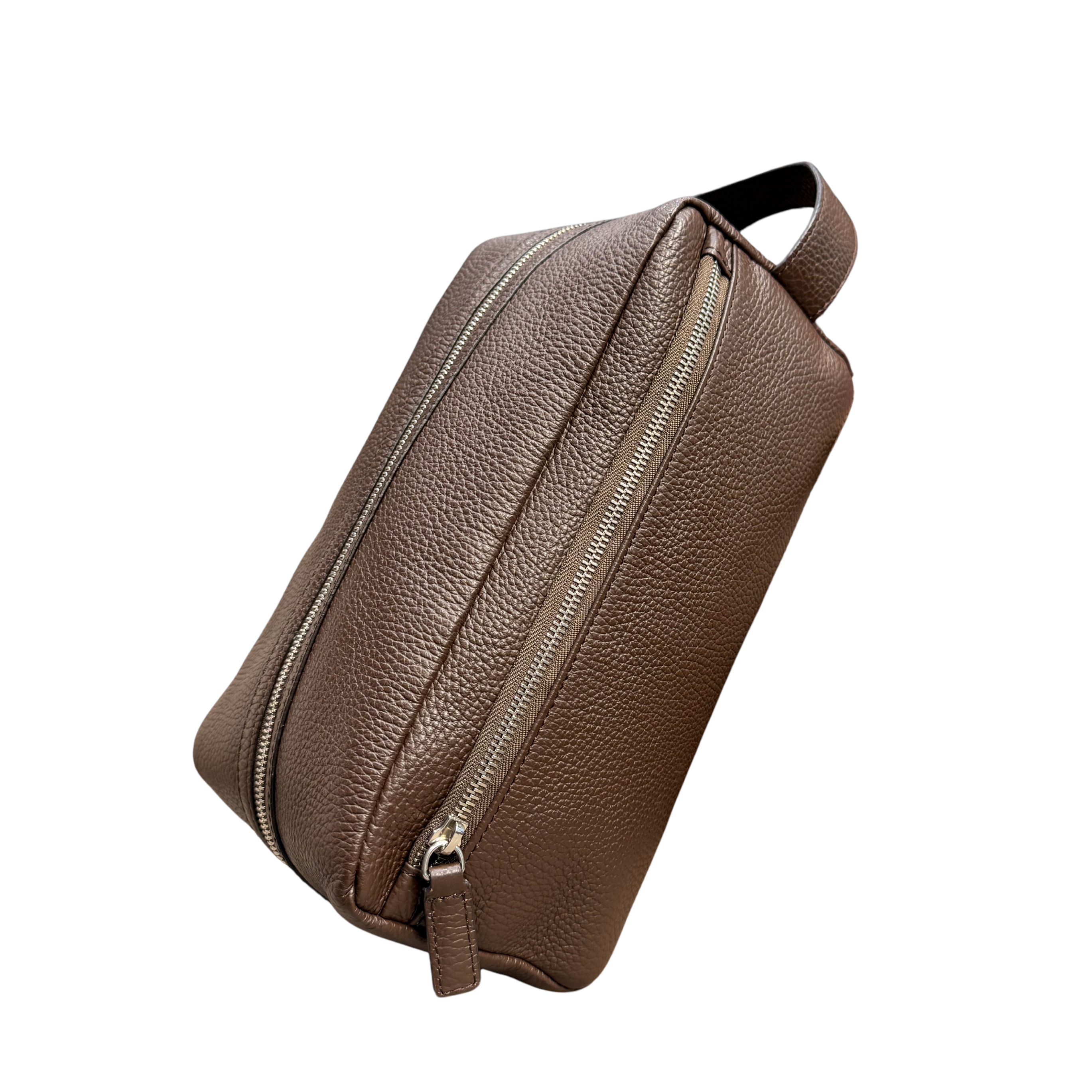 Biagini Travel Case in Grained Leather with Handle