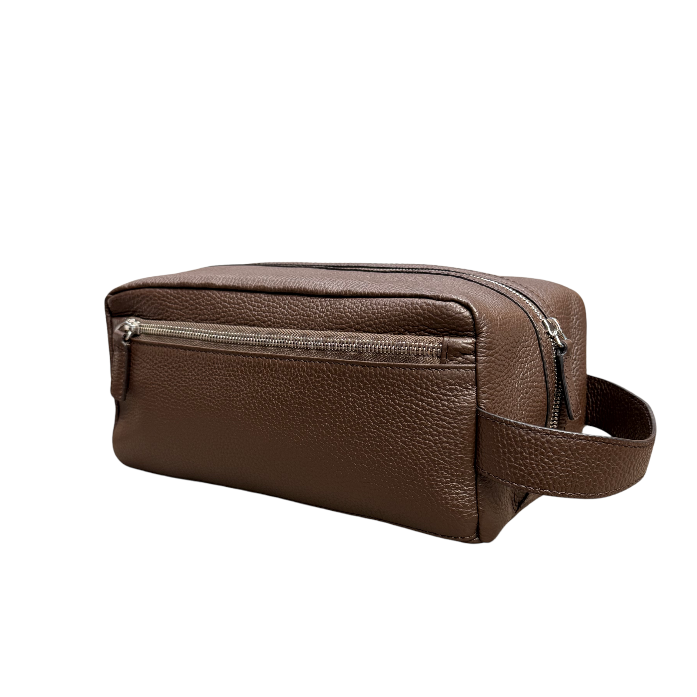 Biagini Travel Case in Grained Leather with Handle
