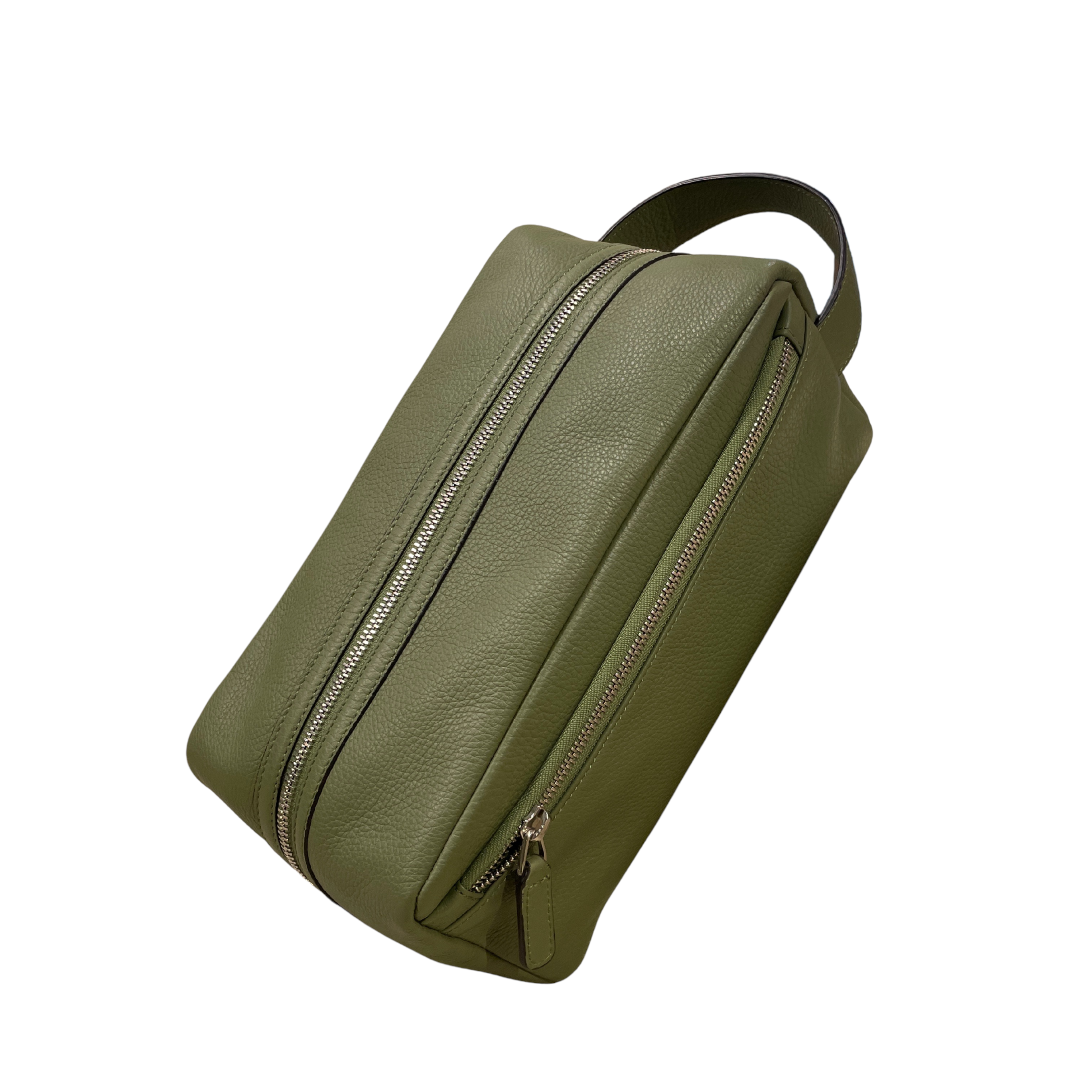 Biagini Travel Case in Grained Leather with Handle