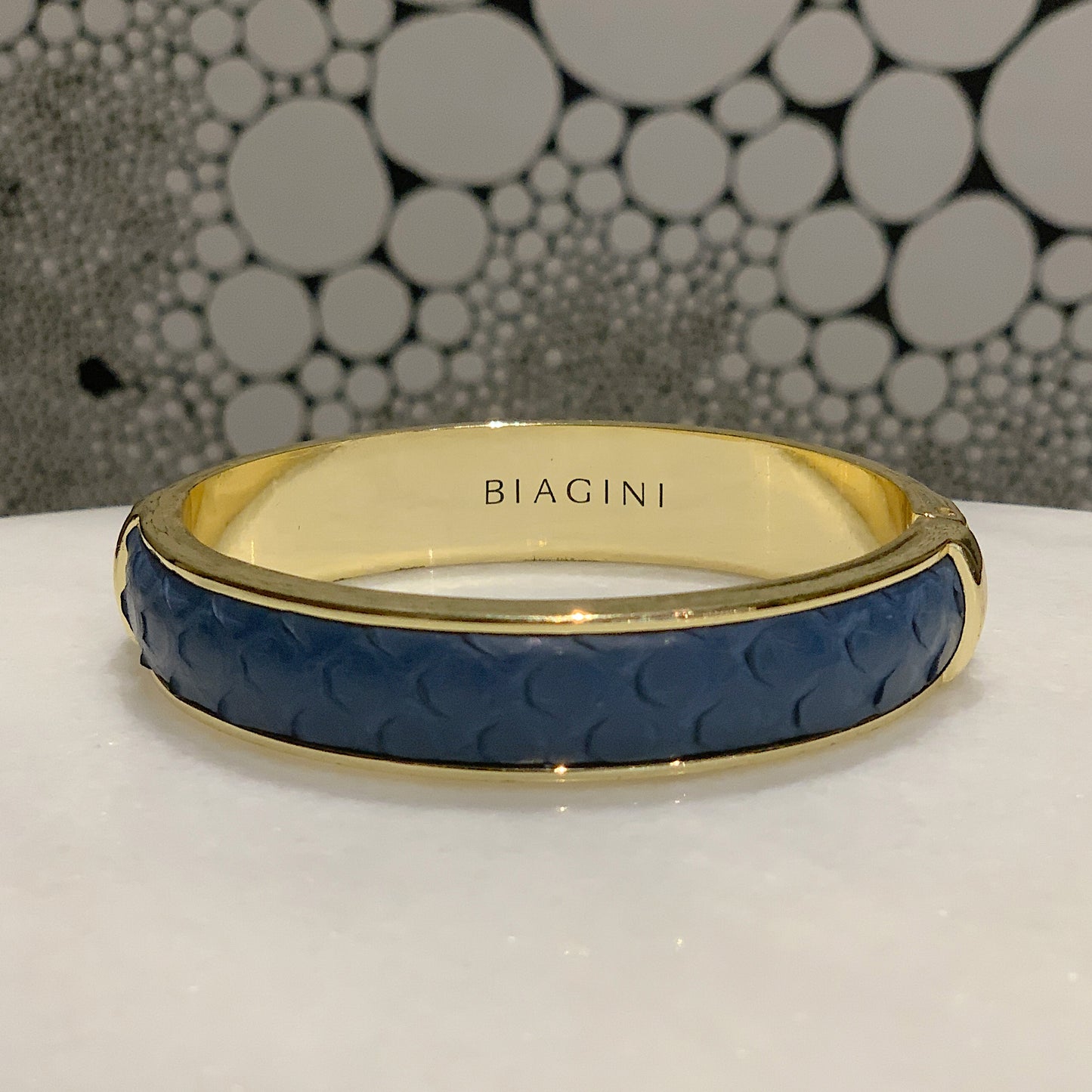 Biagini Python and Brass Bracelet