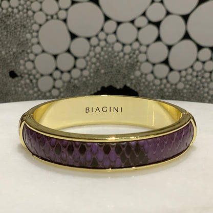 Biagini Python and Brass Bracelet