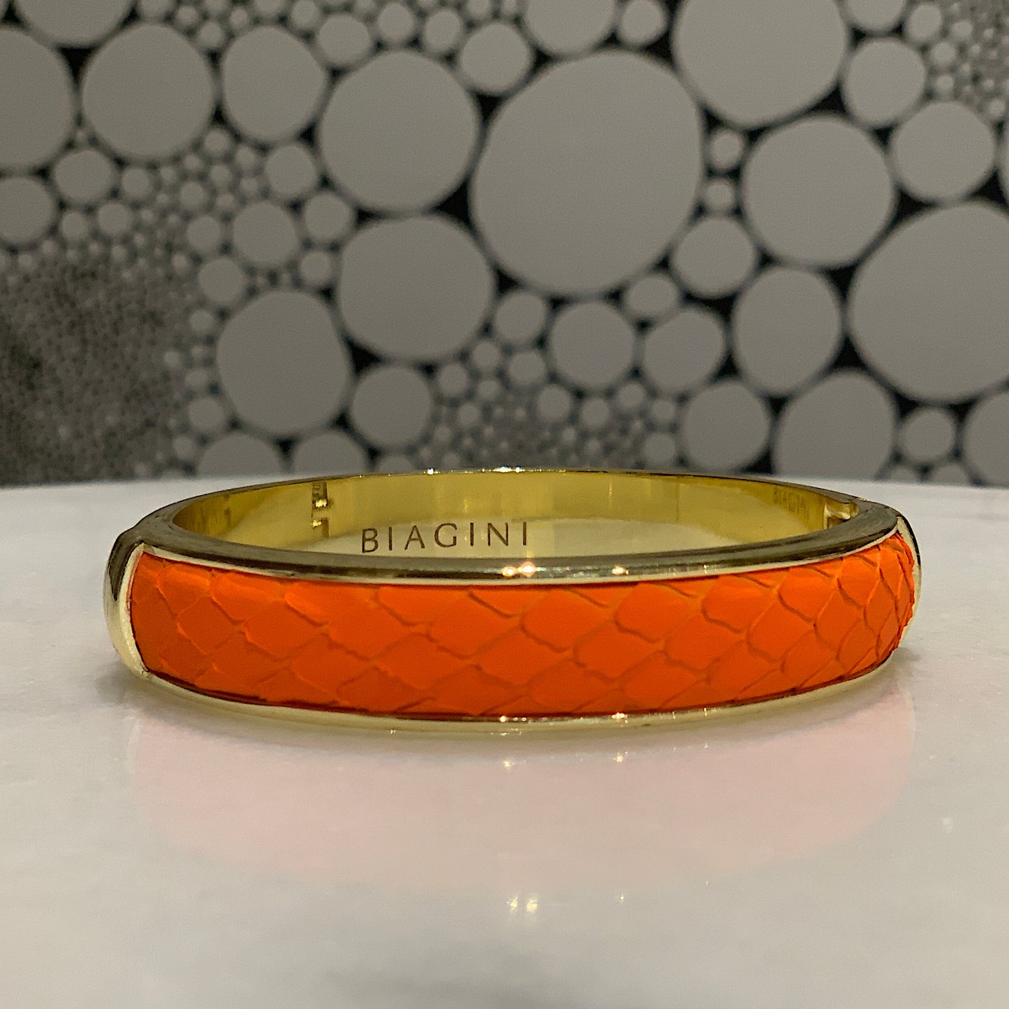 Biagini Python and Brass Bracelet