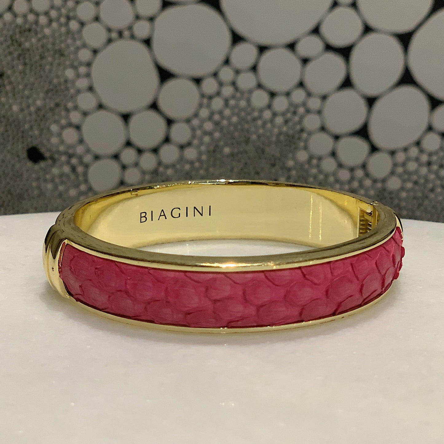 Biagini Python and Brass Bracelet