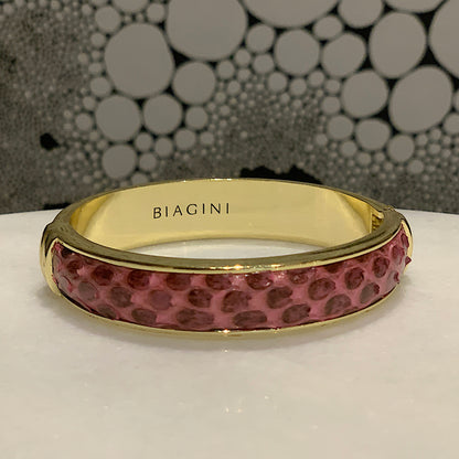 Biagini Python and Brass Bracelet