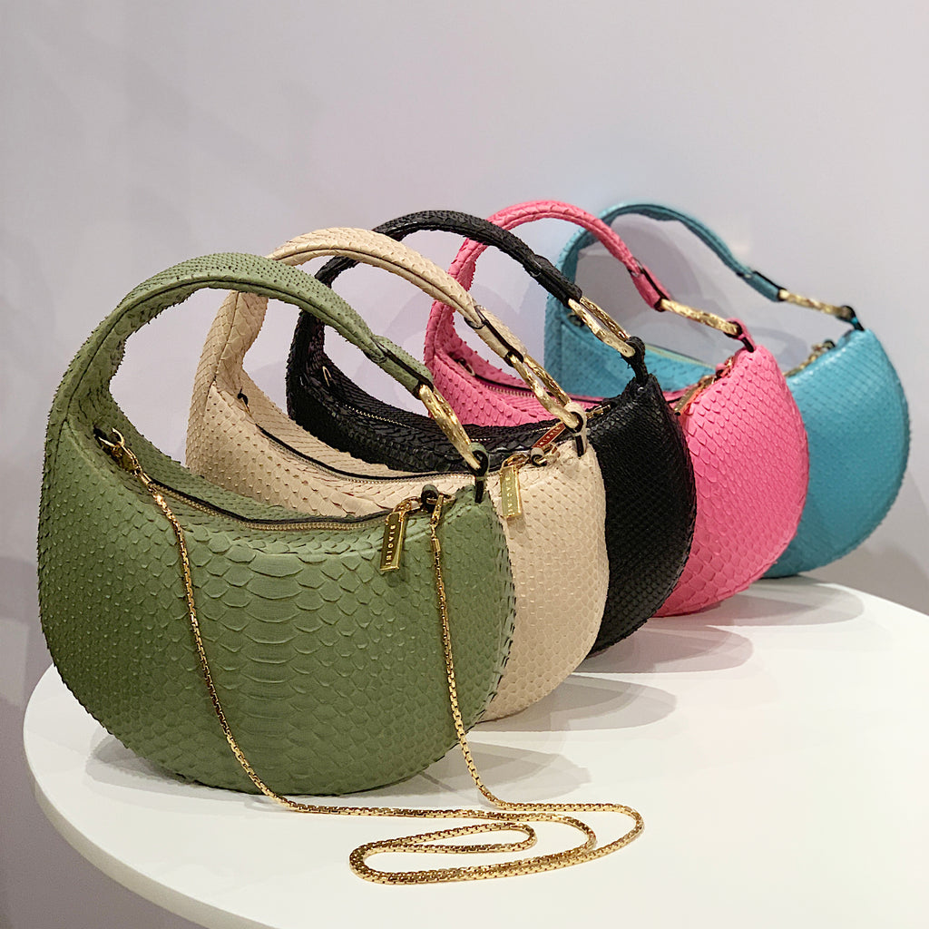 Biagini Balloon Mini Niche Handbag in Python