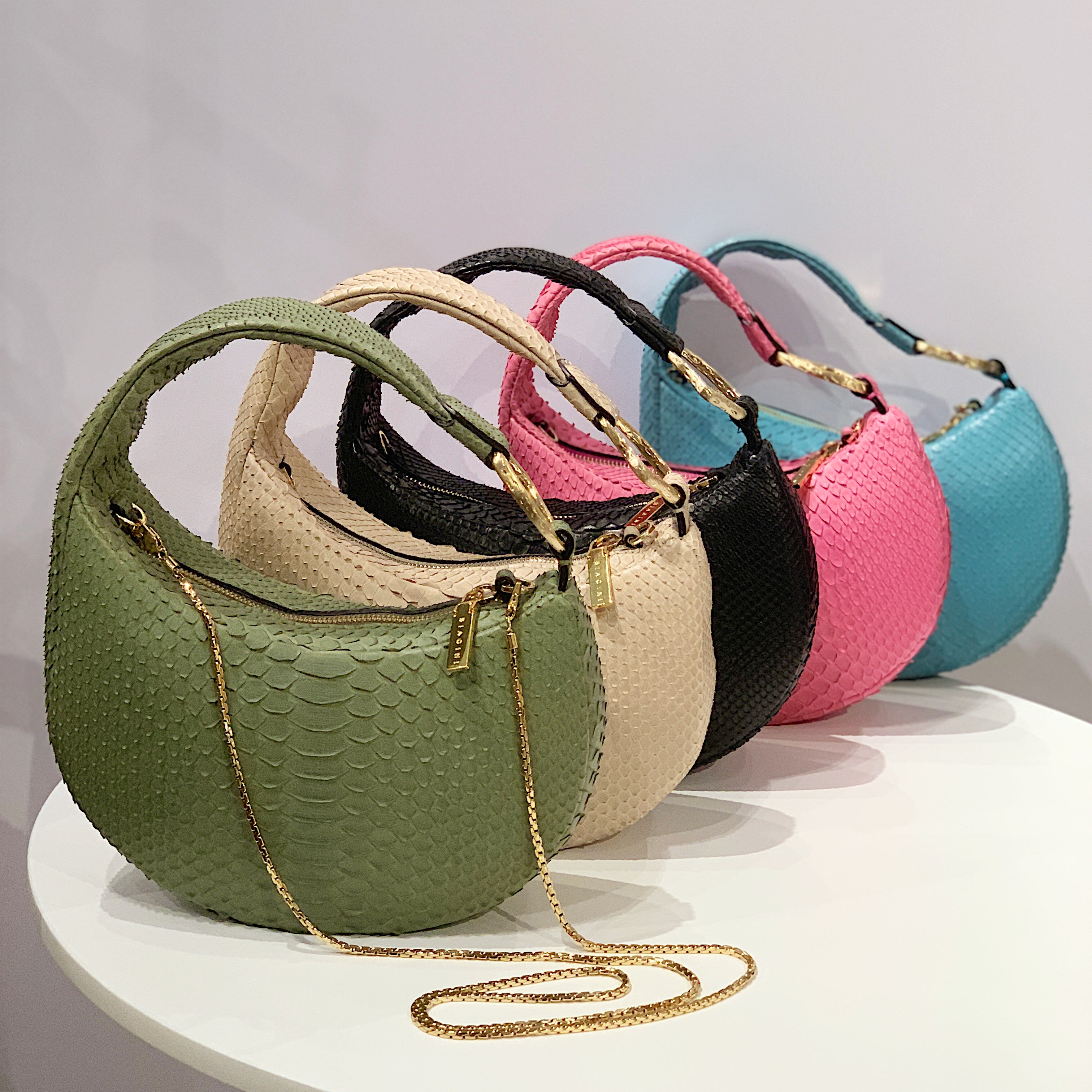 Biagini Balloon Mini Niche Handbag in Python