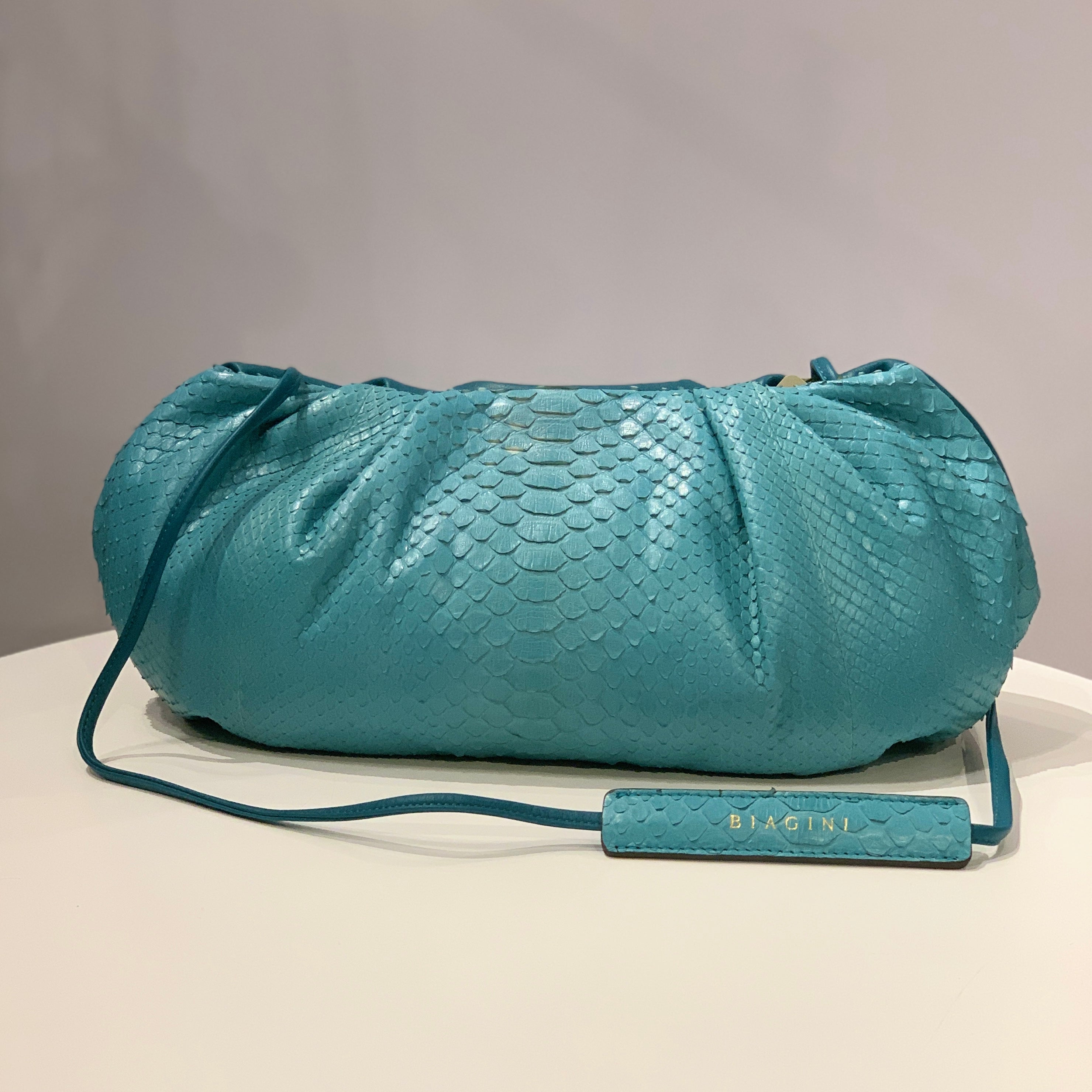 Biagini Pillow Niche Clutch Handbag in Python