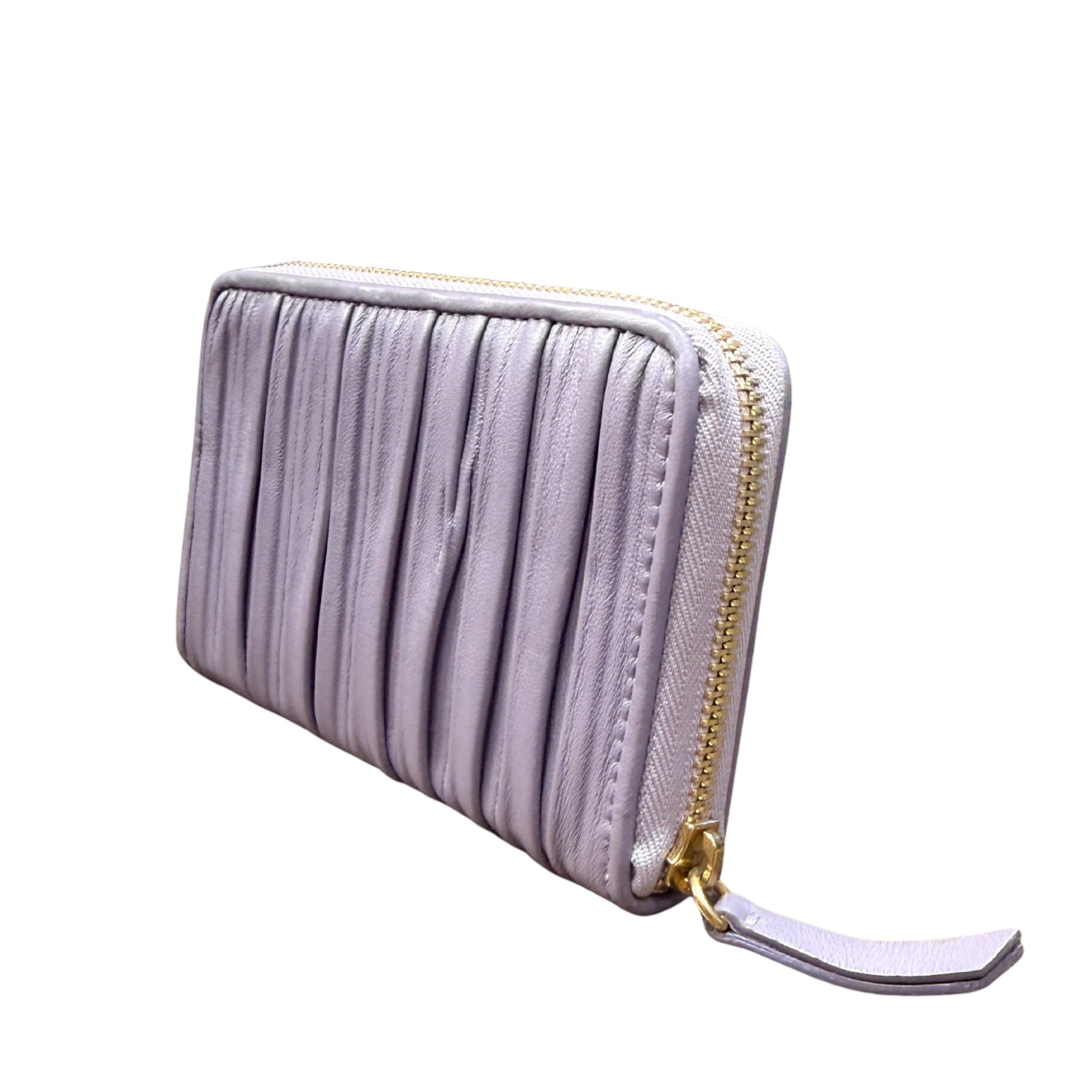 Biagini Softissima Zip Wallet in Pleated Nappa Leather