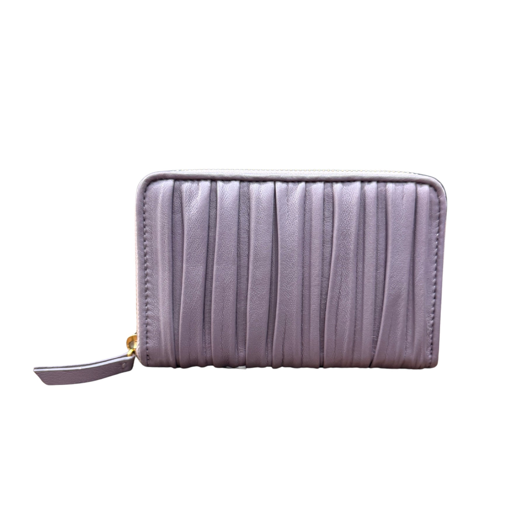 Biagini Softissima Zip Wallet in Pleated Nappa Leather