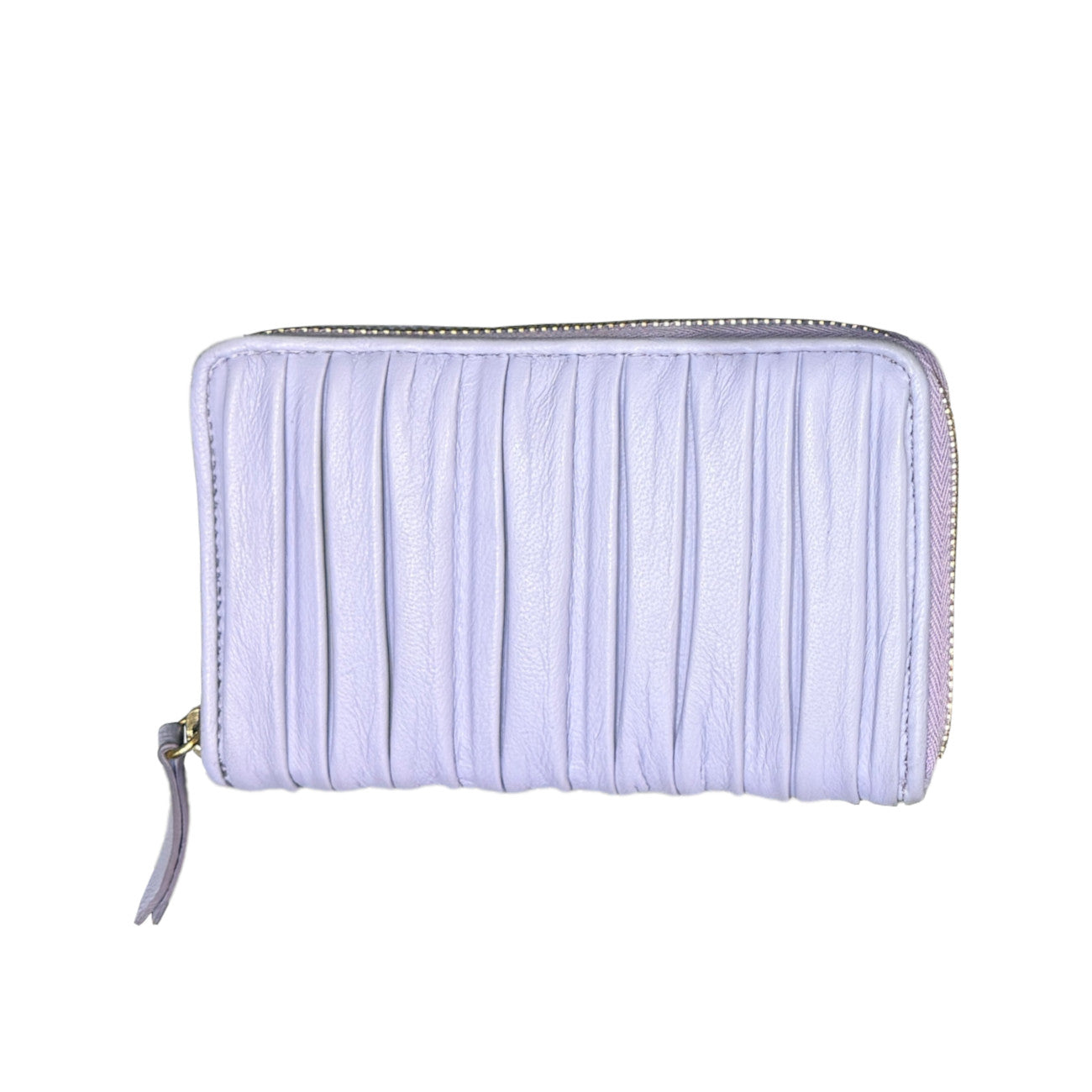 Biagini Softissima Zip Wallet in Pleated Nappa Leather