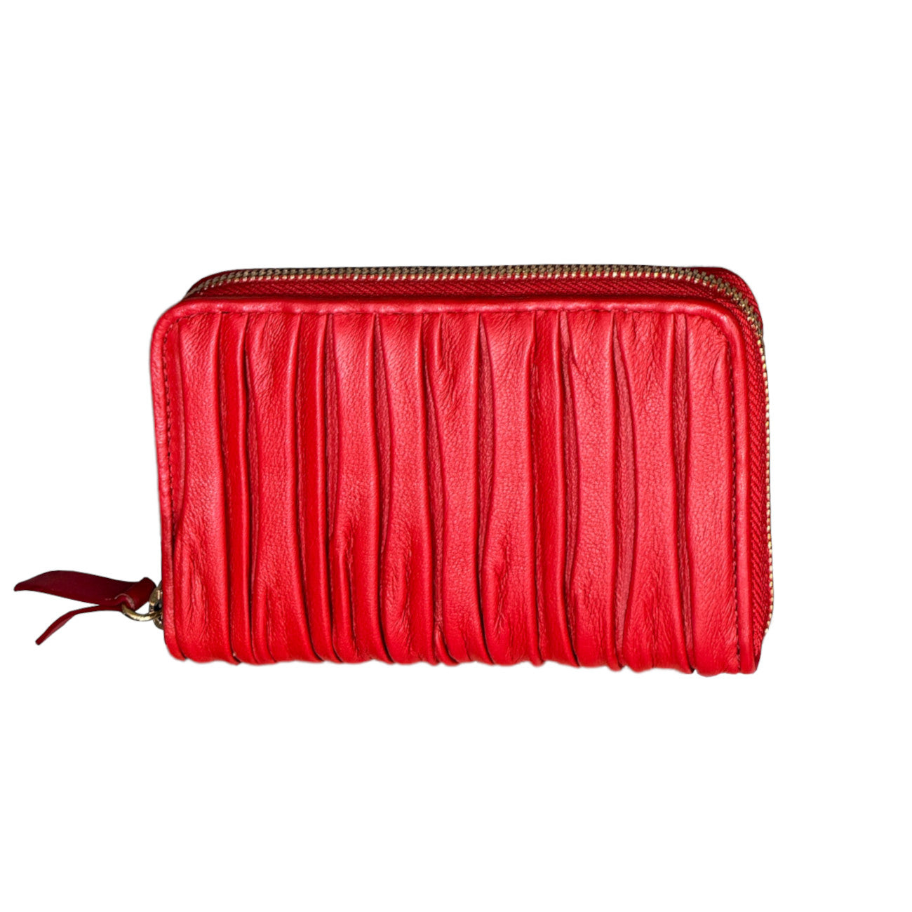 Biagini Softissima Zip Wallet in Pleated Nappa Leather
