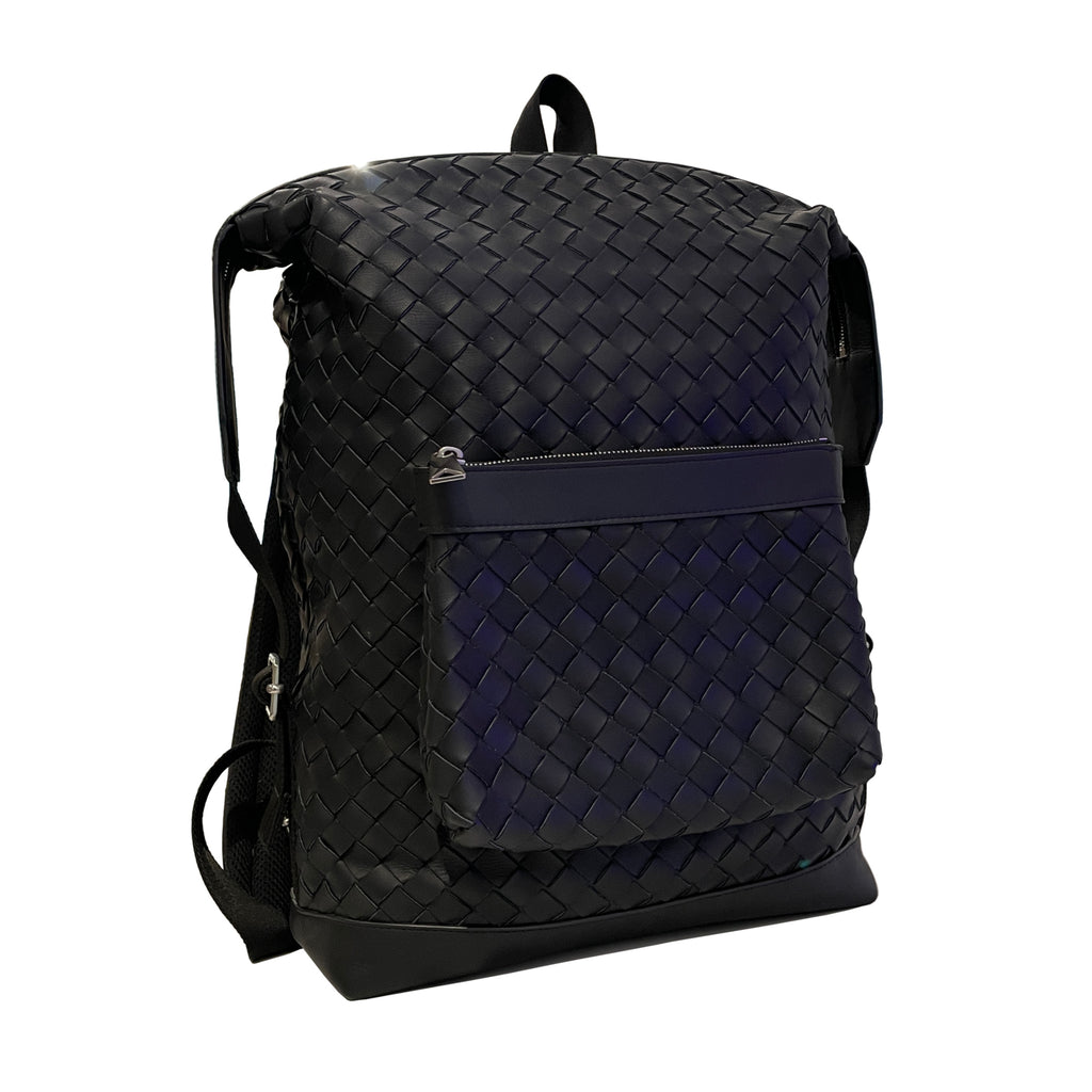 Bottega Veneta Intrecciato Leather Backpack with Detachable Pouch