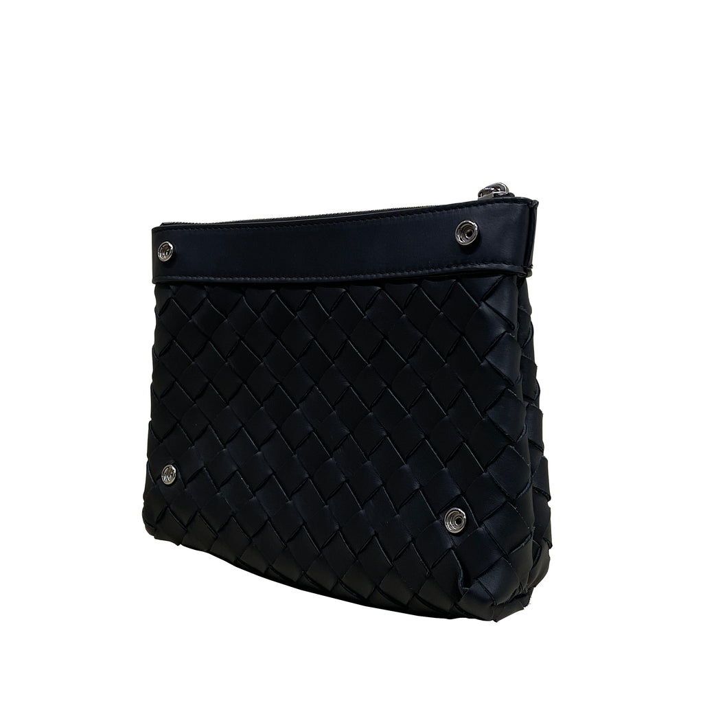 Bottega Veneta Intrecciato Leather Backpack with Detachable Pouch