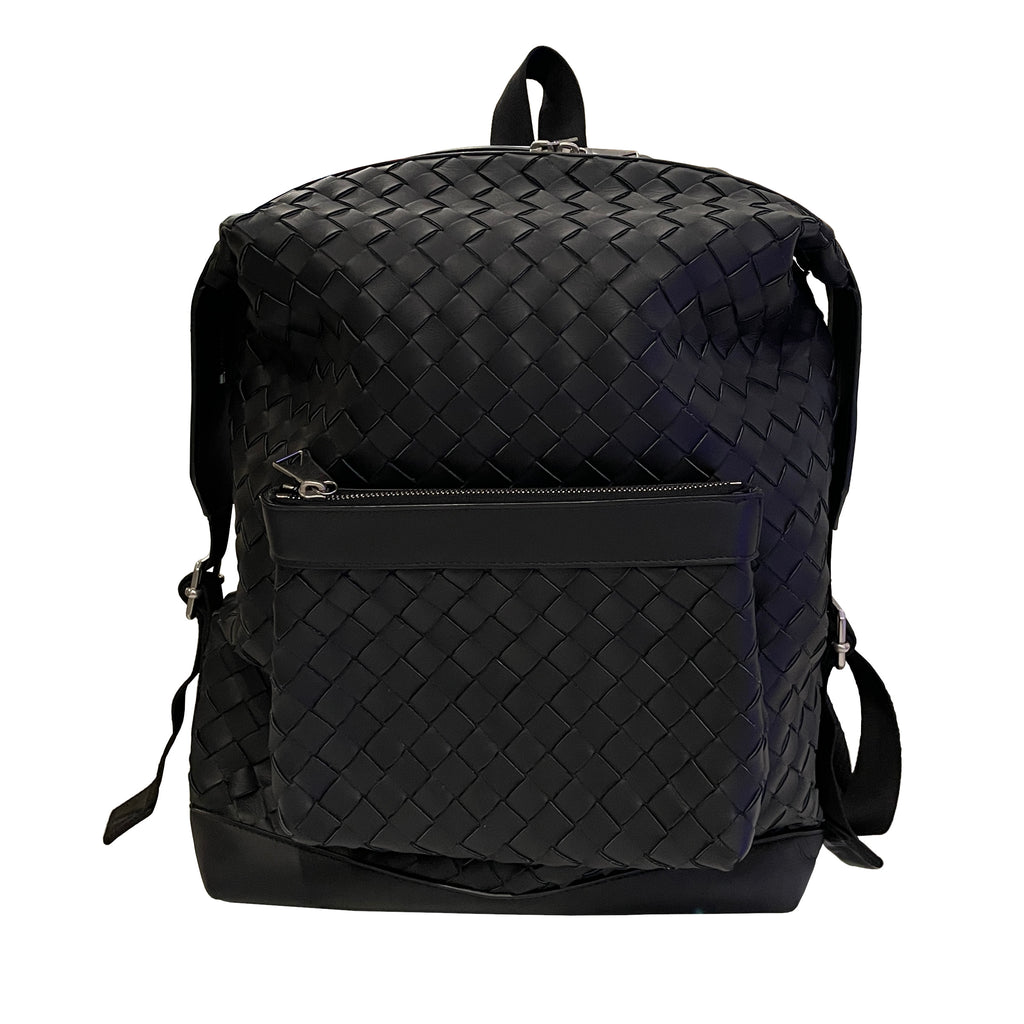 Bottega Veneta Intrecciato Leather Backpack with Detachable Pouch
