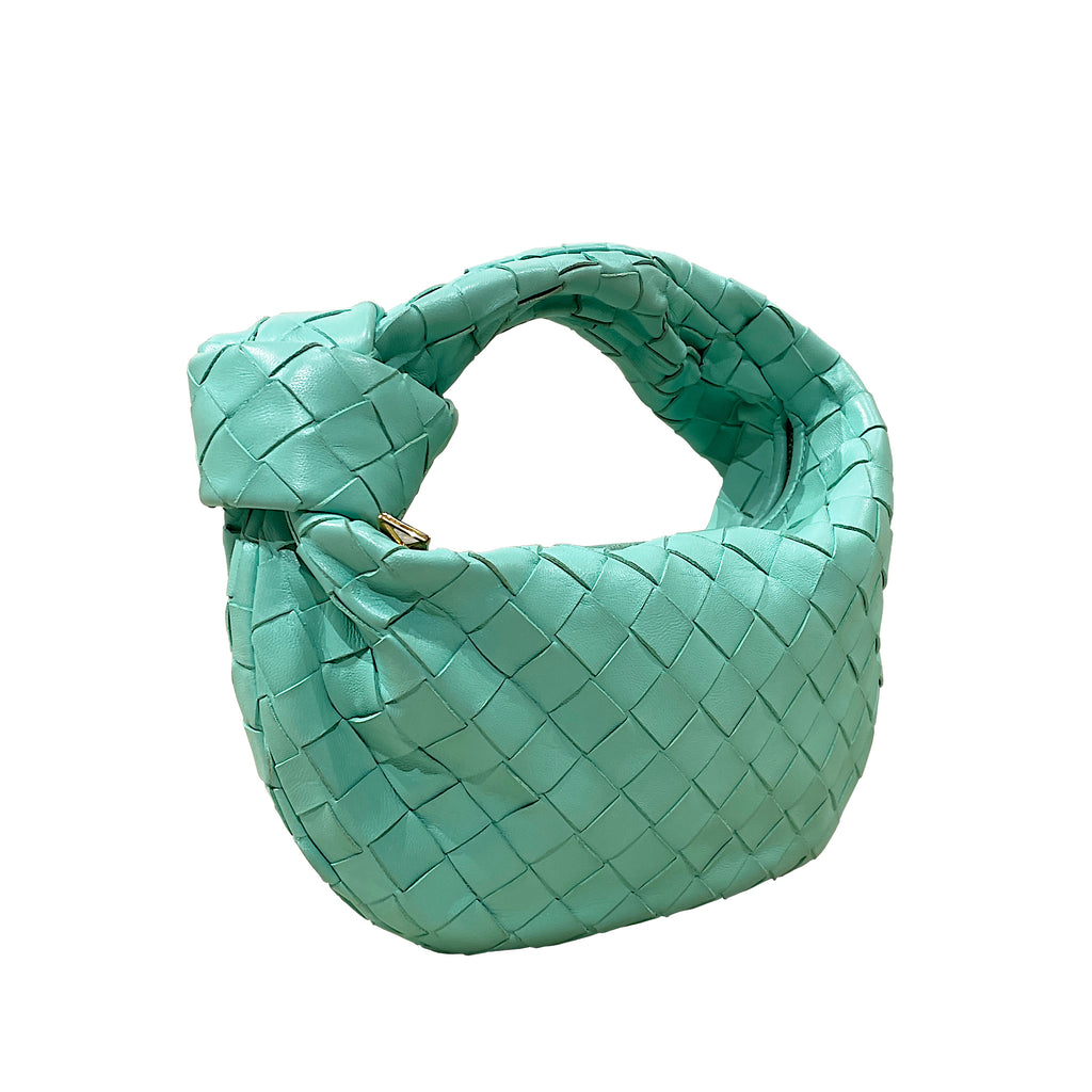 Bottega Veneta Mini Jodie Intrecciato Leather Top Handle Bag with Signature Knot