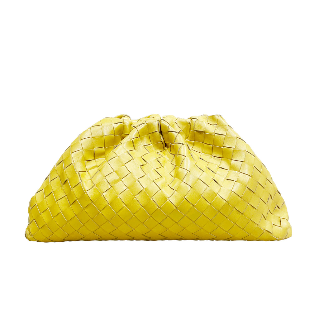 Bottega Veneta Pouch Intrecciato Leather Clutch