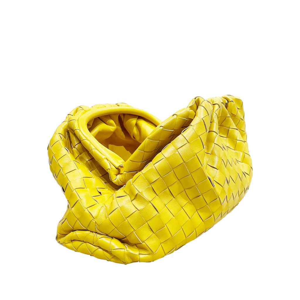 Bottega Veneta Pouch Intrecciato Leather Clutch