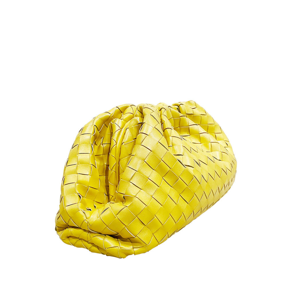 Bottega Veneta Pouch Intrecciato Leather Clutch