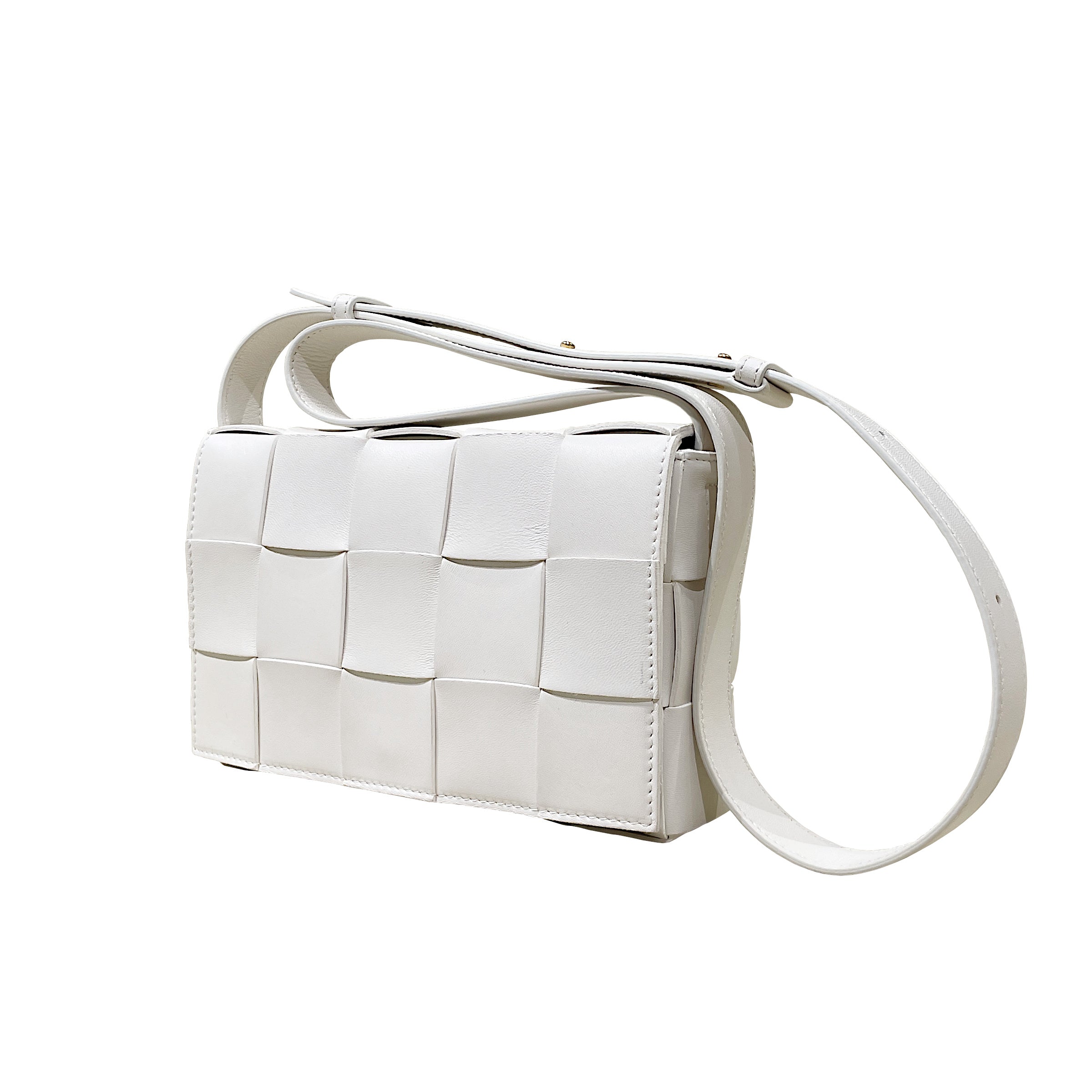 Bottega Veneta Cassette Intreccio Leather Cross-Body Bag
