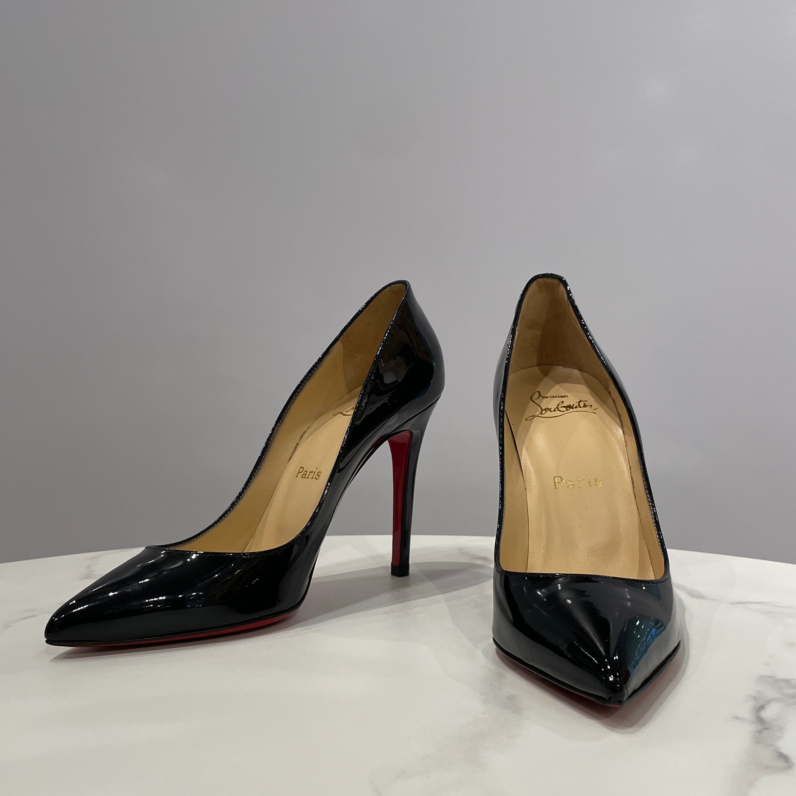 Christian Louboutin Pigalle 85mm Patent Calf Leather High Heel Pumps