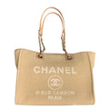 Chanel Deauville Canvas Tote Bag